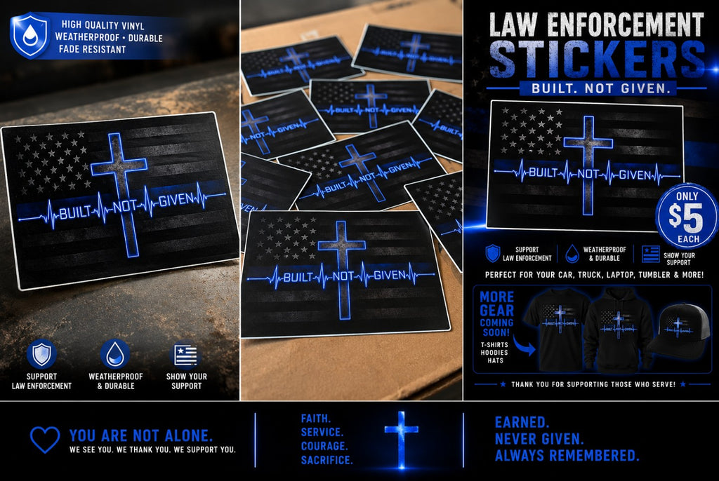 Built Not Given Law Enforcement Sticker